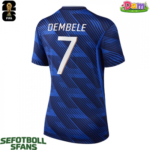 Frankrike Ousmane Dembele #7 Hemmatröja Kvinnor VM 2026 Kortärmad